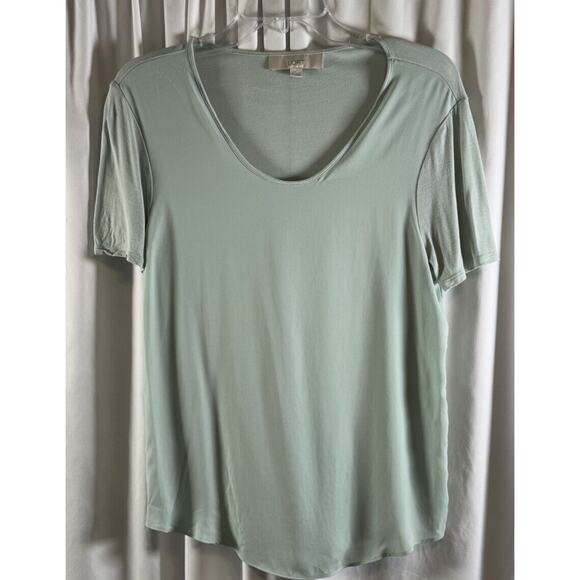 Ann Taylor LOFT Short Sleeves Media T Shirt Pale Green M Minimalists 72-36 - Picture 10 of 15